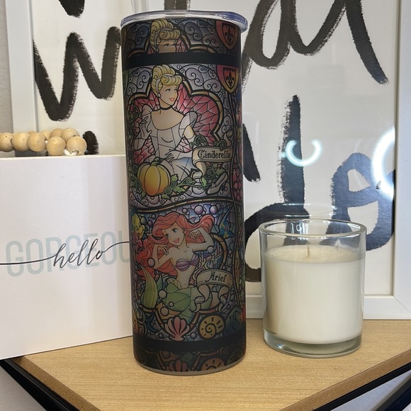 Custom Princess Stained Frosted Glass 25oz. Tumbler - Picture 3 of 4